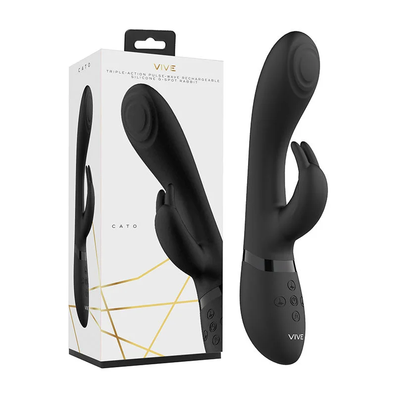 VIVE CATO PULSATING G SPOY RABBIT VIBRATOR BLACK