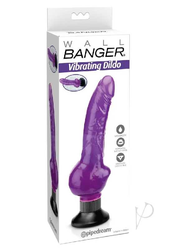 Quick Masturbator Holder-Wall Banger Dong Purple