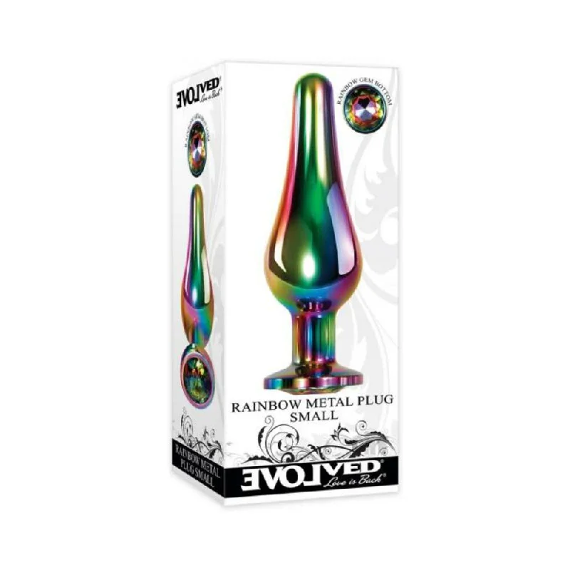 Ultra-Compact Masturbator Kit-Evolved Rainbow Metal Plug - Small