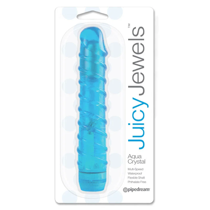 multi-speed vibrating sex toy for increased pleasure-Juicy Jewels Aqua Crystal