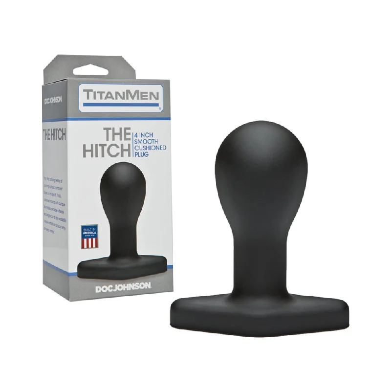 Sleek Masturbator Option-Titanmen The Hitch Black Butt Plug