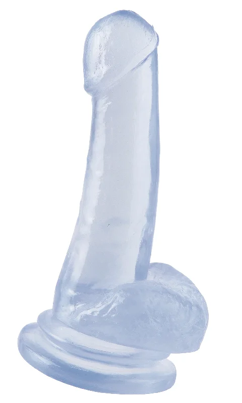 Dual-Layer Masturbator Sleeve-Basix Rubber Works 8 Inch Suction Cup Dong - Clear