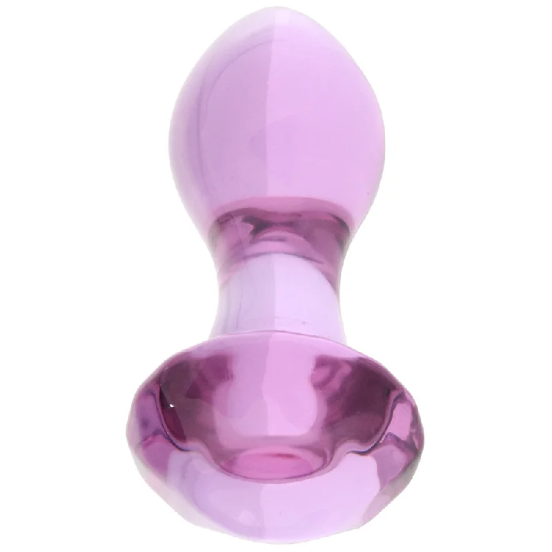 Dual-Feel Masturbator Pack-Crystal Glass Gem Plug in Purple