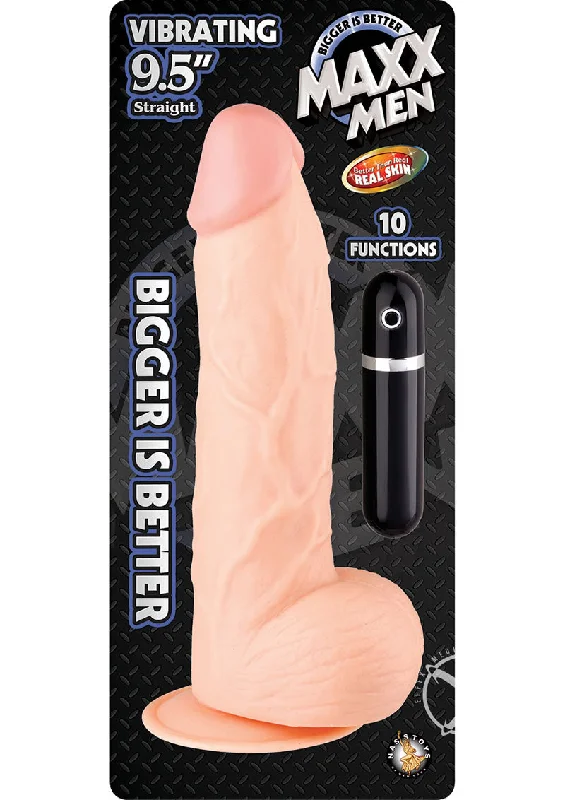 Smooth Masturbator Pack-Maxx Men Vibe Straight Dong 9.5 Flesh