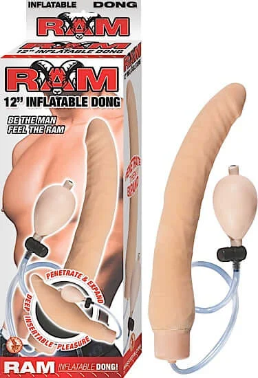 Ergonomic Masturbator Insert-Nasstoys of New York Ram 12 inches Inflatable Dong Flesh