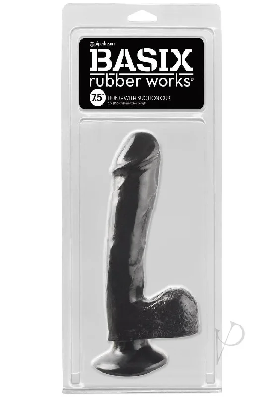 Enhanced Masturbator Sleeve-Basix 7.5 Dong W/suction Black