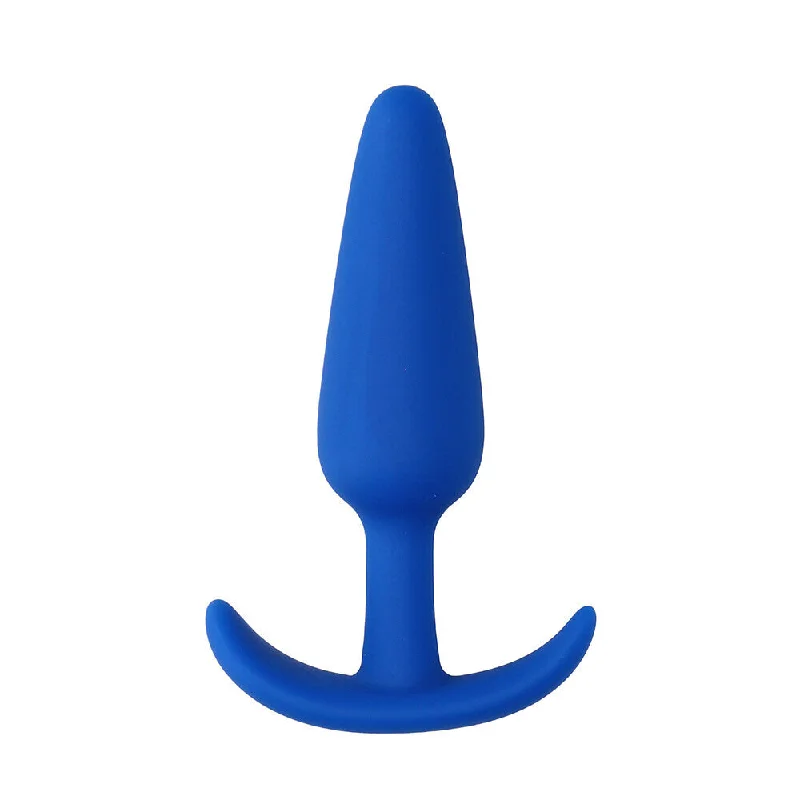 Beginner Masturbator Pack-Beginners Size Slim Butt Plug Blue