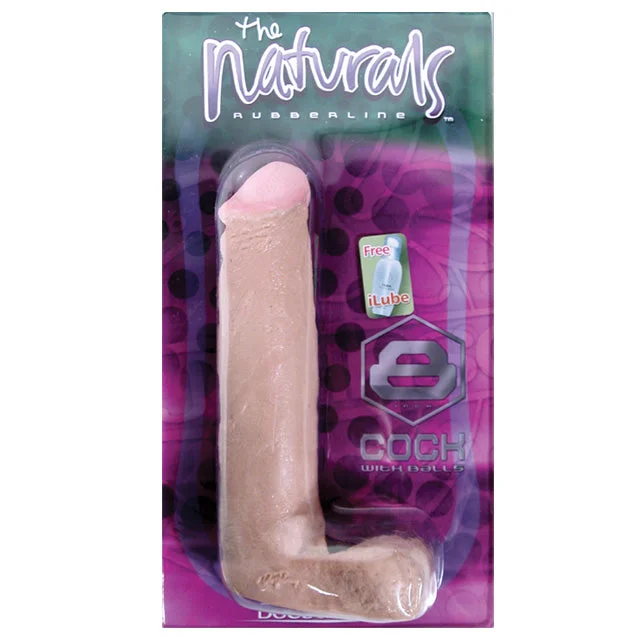 Realistic Skin Masturbator-Naturals 8in. Dong W/Balls (Flesh)