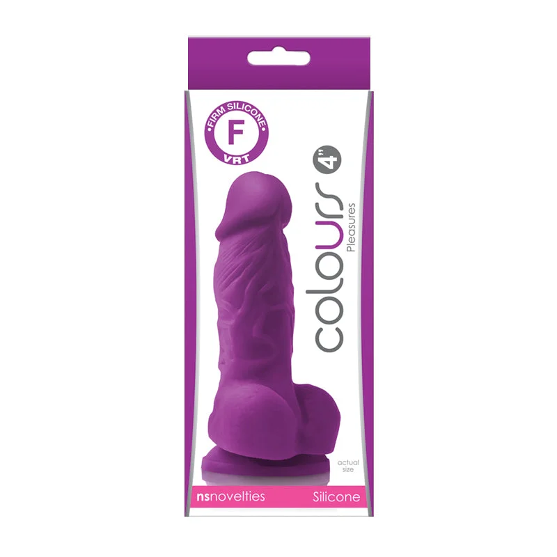 discreet bullet vibrator for clitoral play-Colours Pleasures 4in Purple