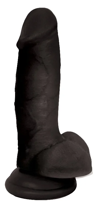 Humped dildo-7 Inch Dildo with Balls - Black