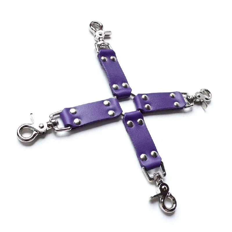 Purple Leather Hog Tie