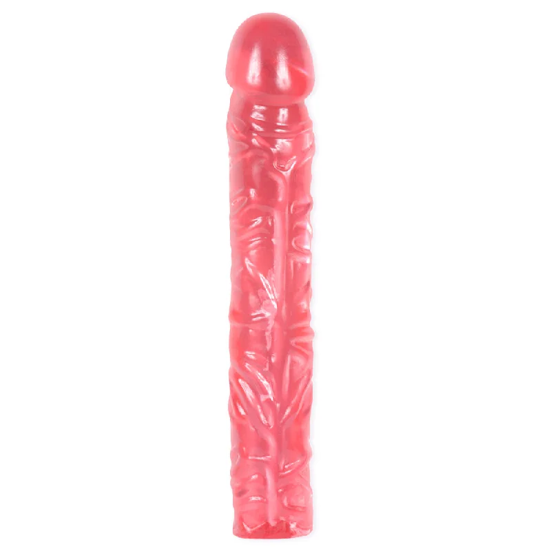 Lightweight Masturbator Pack-Classic 10 Inch Pink Jelly Dong