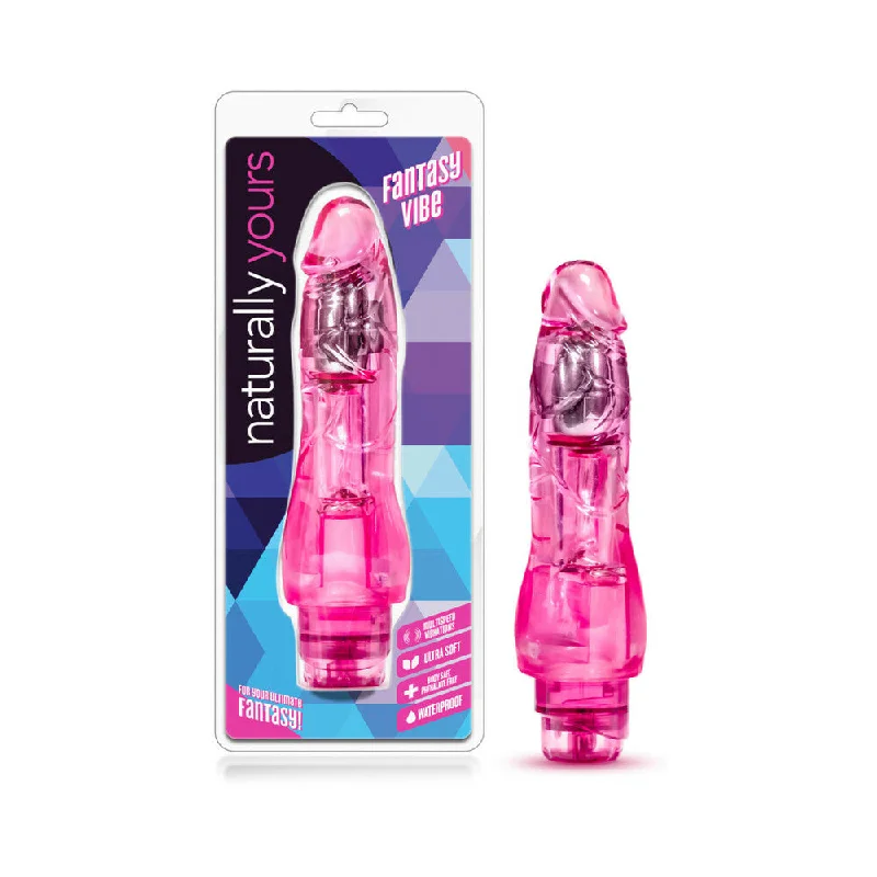 vibrating anal massager for couples with shared control-Blush Naturally Yours Fantasy Vibe - Pink