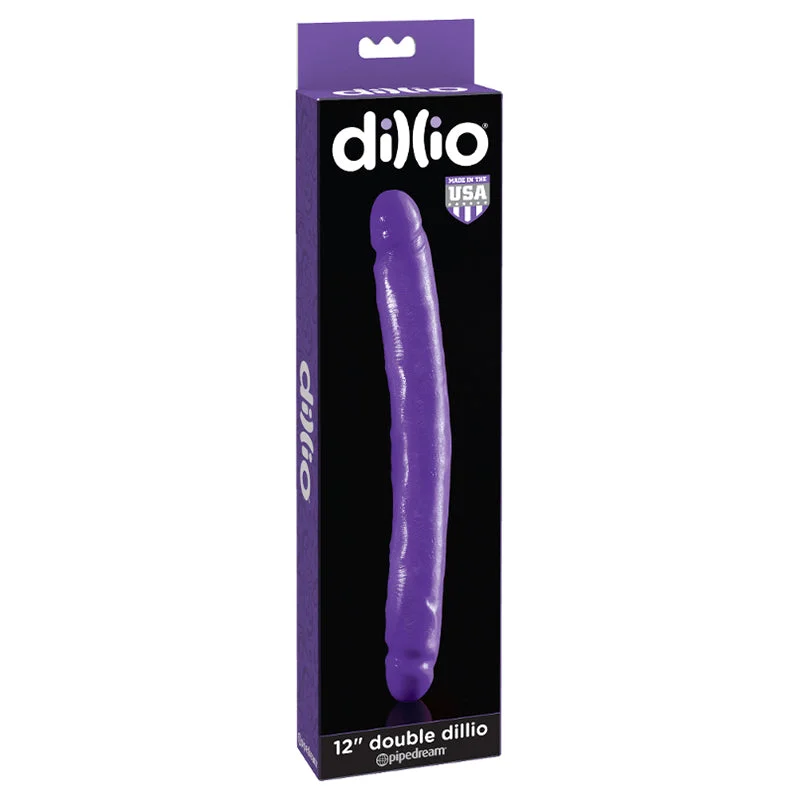 vibrating cock ring for stronger erections-Dillio Purple - 12 Double Dillio