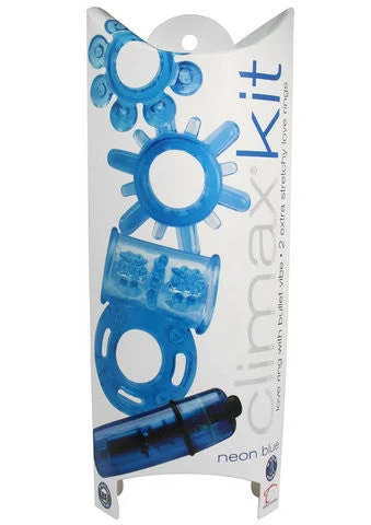 Innovative Masturbator Case-Climax Couples Kit - Neon Blue