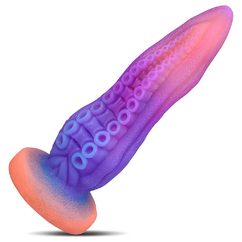 Chemical-resistant dildo-9.6" Tentacle Dildo Luminous Octopus Anal Toy