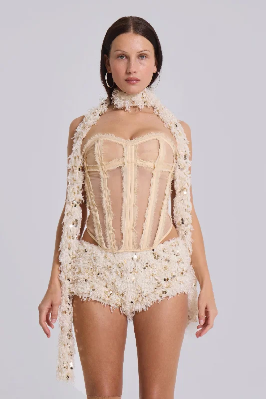 corset with lace tiers-First Date Organza Corset