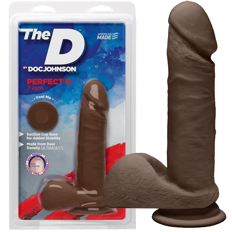 discreet vibrating toy for quiet and powerful pleasure-The D The Perfect D 7 Inch Chocolate