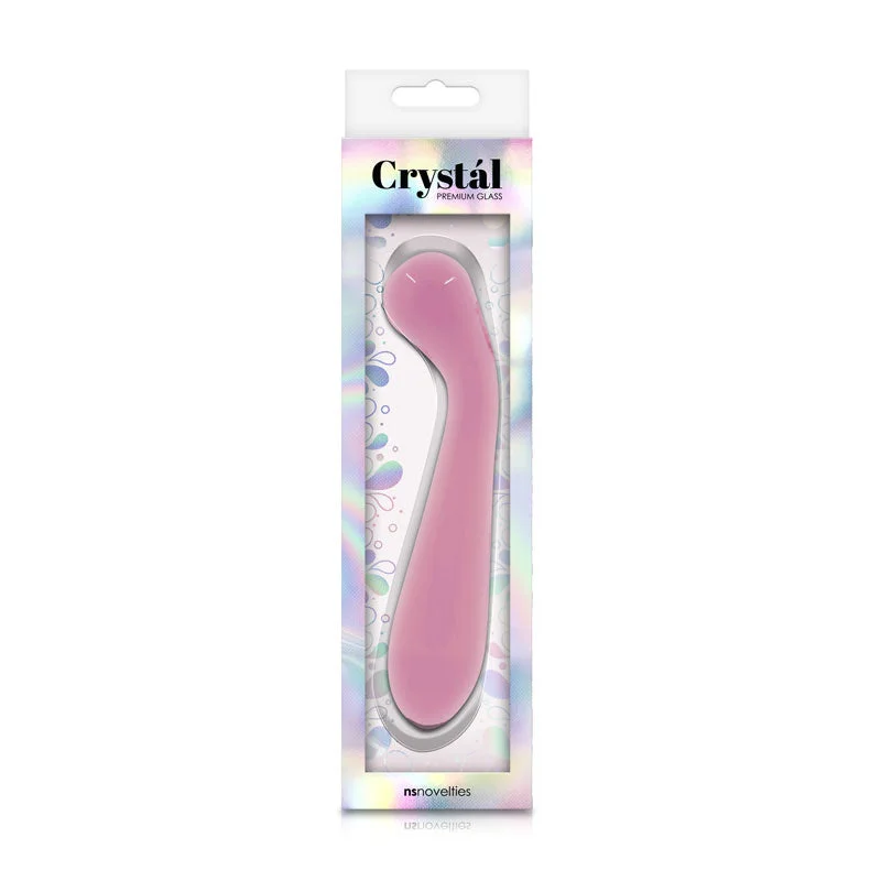 vibrating anal massager with adjustable functions for couples-Crystal G Spot Wand Pink