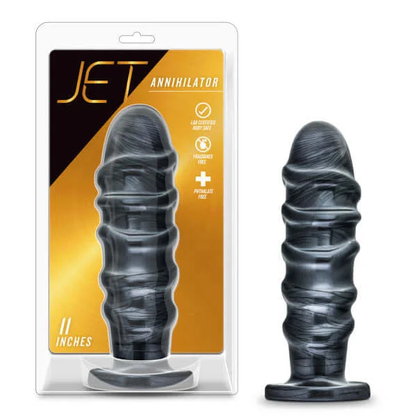 Versatile Masturbator Option-Jet Annihilator Carbon Metallic Black Butt Plug