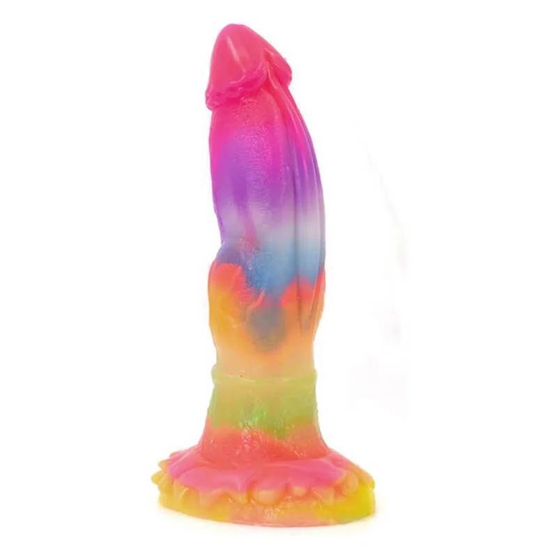 Grooved dildo-Frog Luminous Silicone Dildo Realistic Animal Dildos