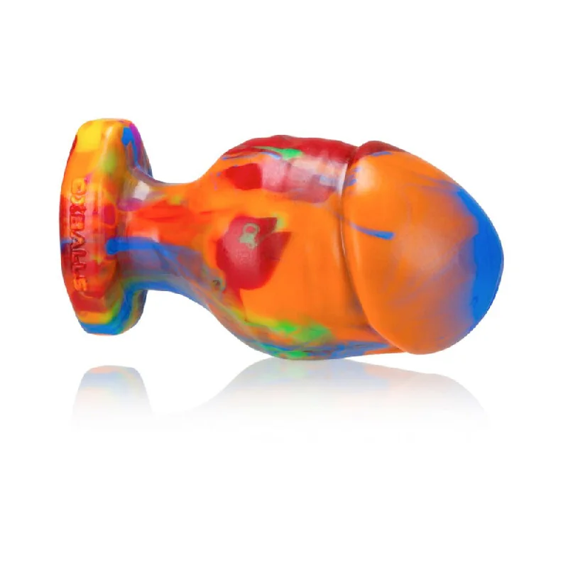 Quiet Masturbator Experience-Oxballs Honcho-3, Buttplug, Large, Rainbow