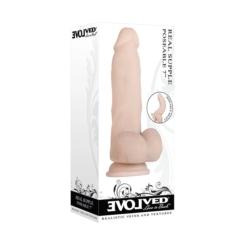 vibrating prostate massager with remote control for men-Evolved Real Supple Poseable 7 Inch