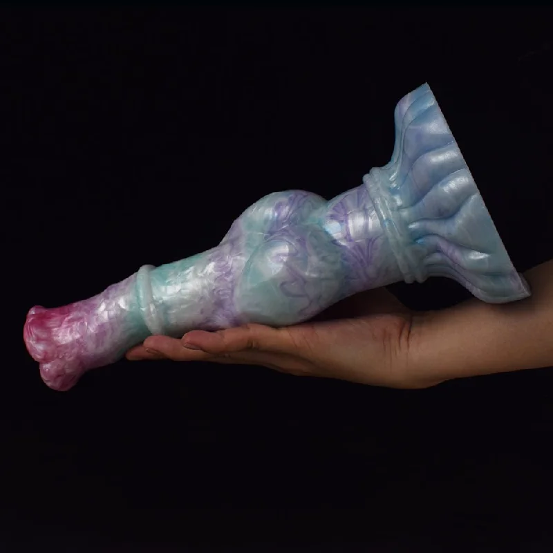 Bend-proof dildo-Long Horse Dildo Huge Knot Petal Shape Glans Alien Cock