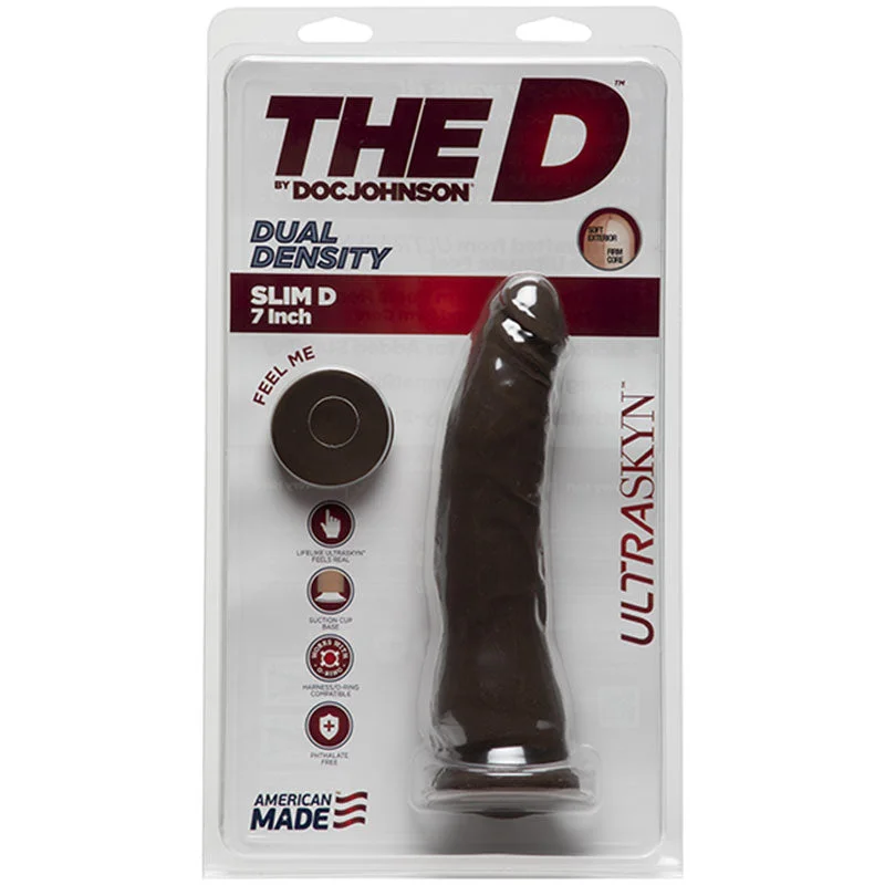 vibrating butt plug for deep anal pleasure-The D Thin 7in ULTRASKYN Chocolate