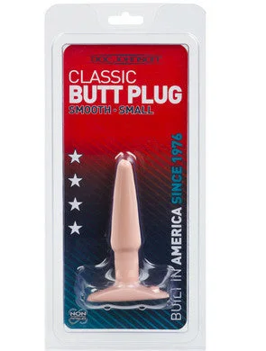 Waterproof Masturbator Pack-Classic Butt Plug - Smooth -  Small - White