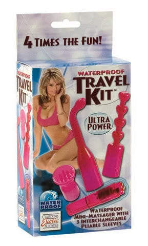 Multi-Speed Masturbator Sleeve-Waterproof Travel Kit - Pink