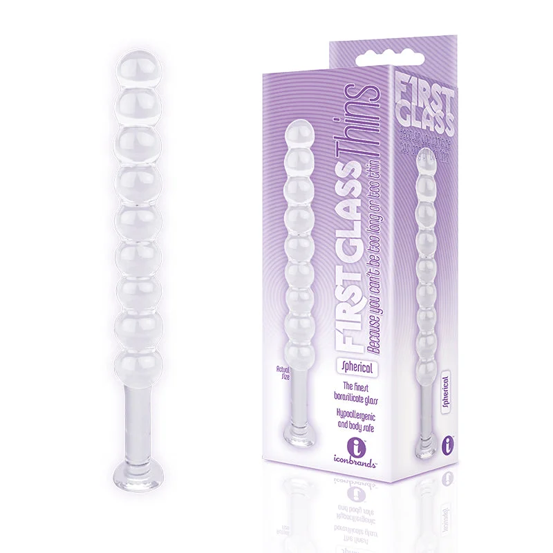 Multi-Use Masturbator Tool-The 9's Glass Thins Spherical Glass Plug