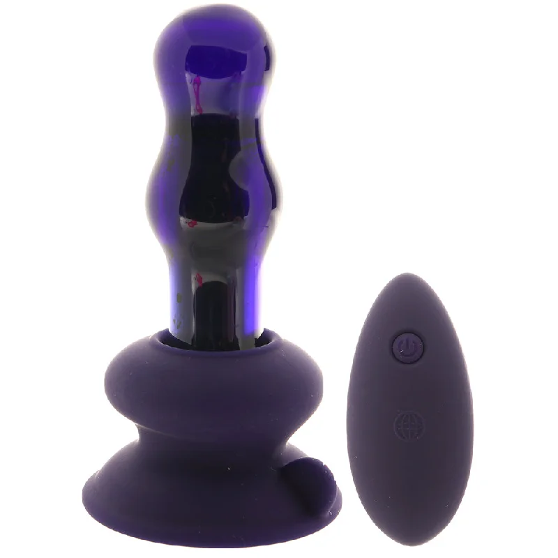 Pocket-Size Masturbator Pack-Icicles No.83 Vibrating Glass Plug in Purple