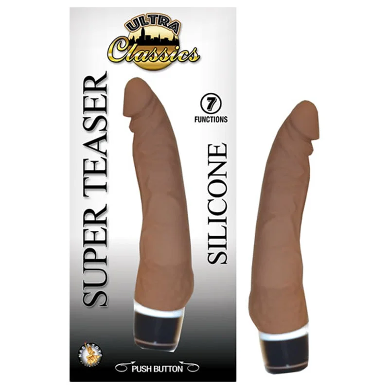 vibrating anal plug for couples with shared control-Ultra Classics Super Teaser Brown