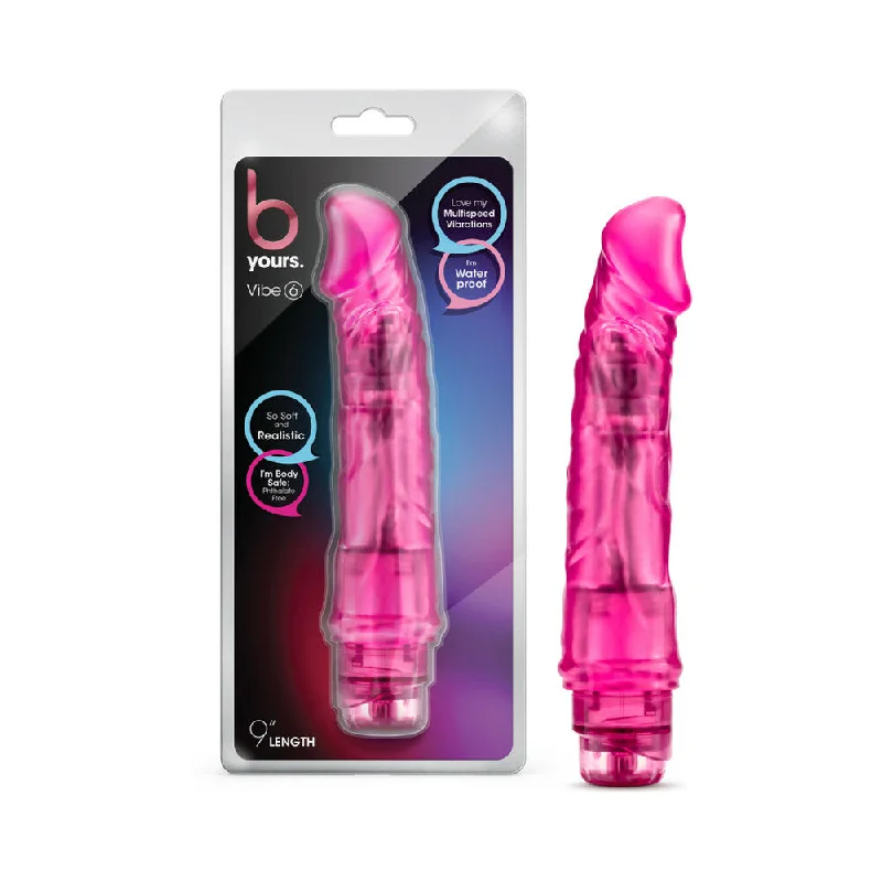 vibrating anal toy for solo use with adjustable settings-Blush B Yours Vibe #6 - Pink