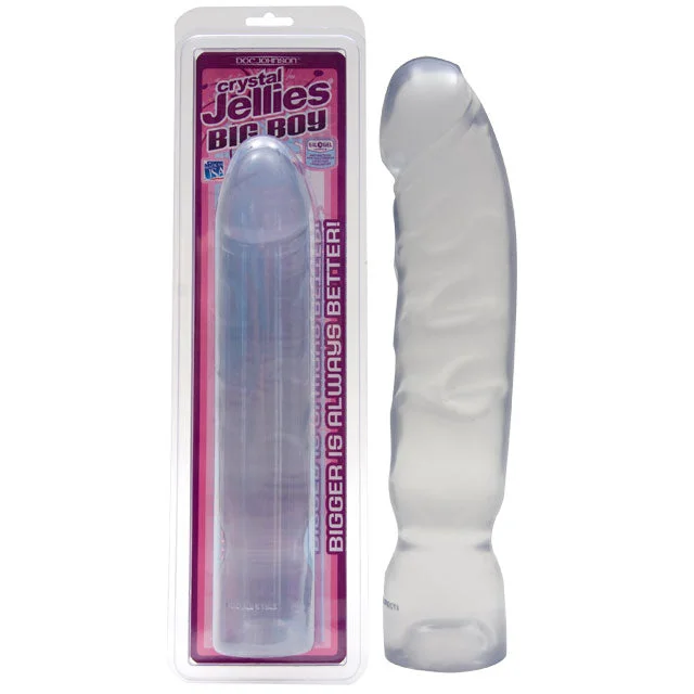 realistic dildo with lifelike texture for enhanced pleasure-Crystal Jellies Big Boy 12 Inch - Clear