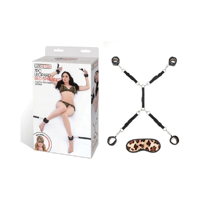 luxury cock ring for added intensity during sex-Lux Fetish 7-piece Bed Spreader - Leopard Print