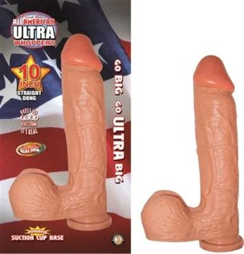 Multi-Use Masturbator Pack-All American Ultra Whoppers - 10 in Straight Dong -Flesh