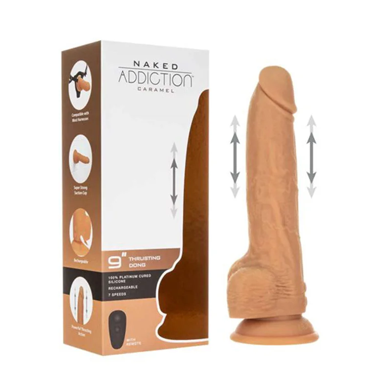 Compact Masturbator Holder-Naked Addiction Thrust Dong W/RC 9in Car