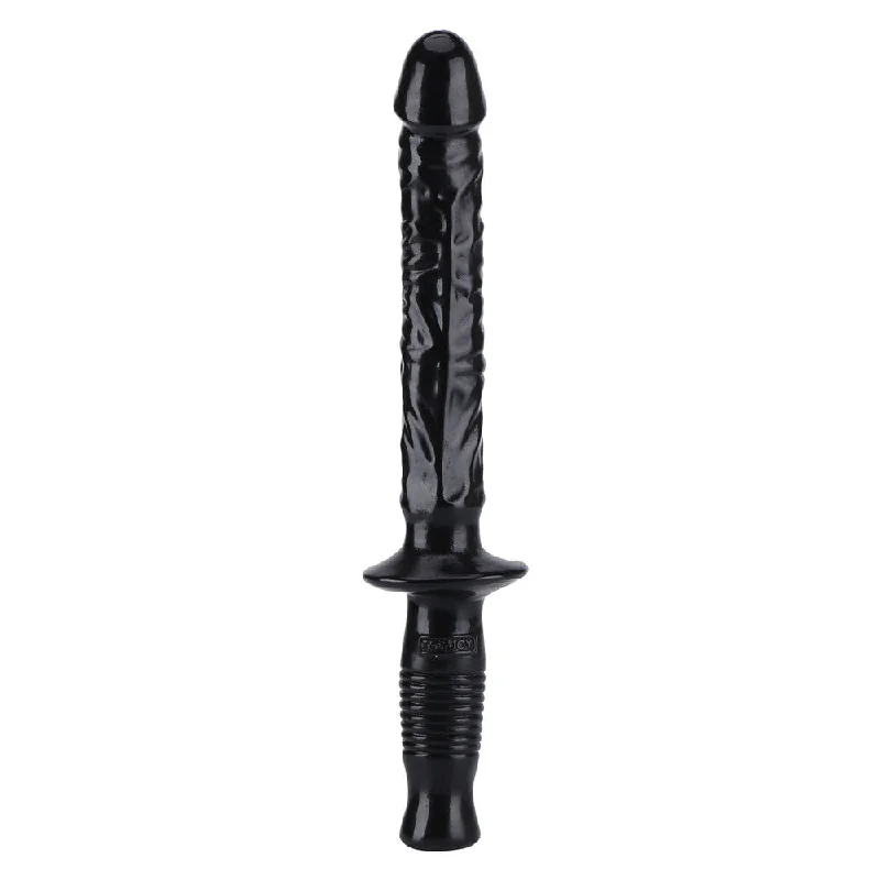 sexy lace-up teddy lingerie-ToyJoy The Manhandler 14.5 Inch Black