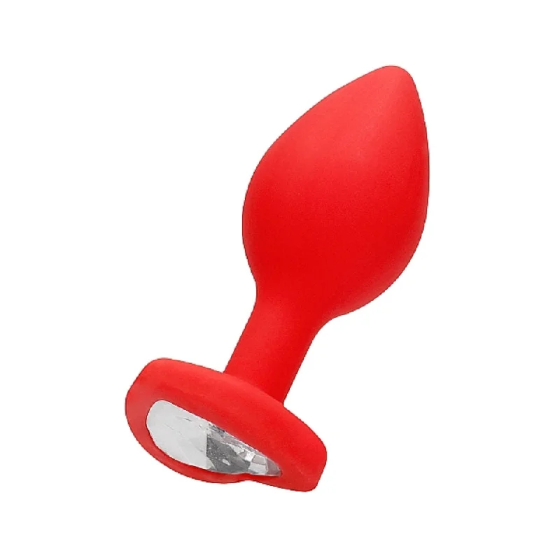 Versatile Masturbator Pack-Diamond Heart Butt Plug - Large - Red