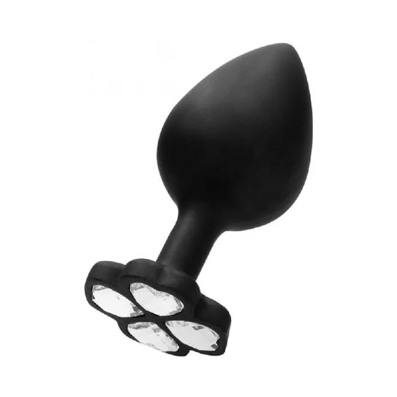 Fast-Feel Masturbator Option-Ouch! Extra Large Lucky Diamond Butt Plug - Black