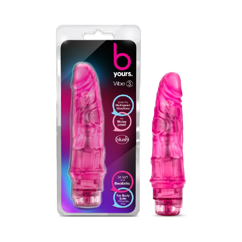 vibrating anal toy with smooth silicone surface for comfort-Blush B Yours Vibe #3 - Pink