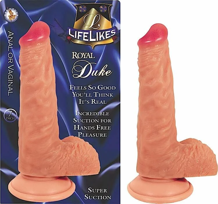 Affordable Masturbator Insert-Lifelikes Royals Flesh Dong Duke - 7 Inches | Realistic, Suction Cup, Harness Compatible