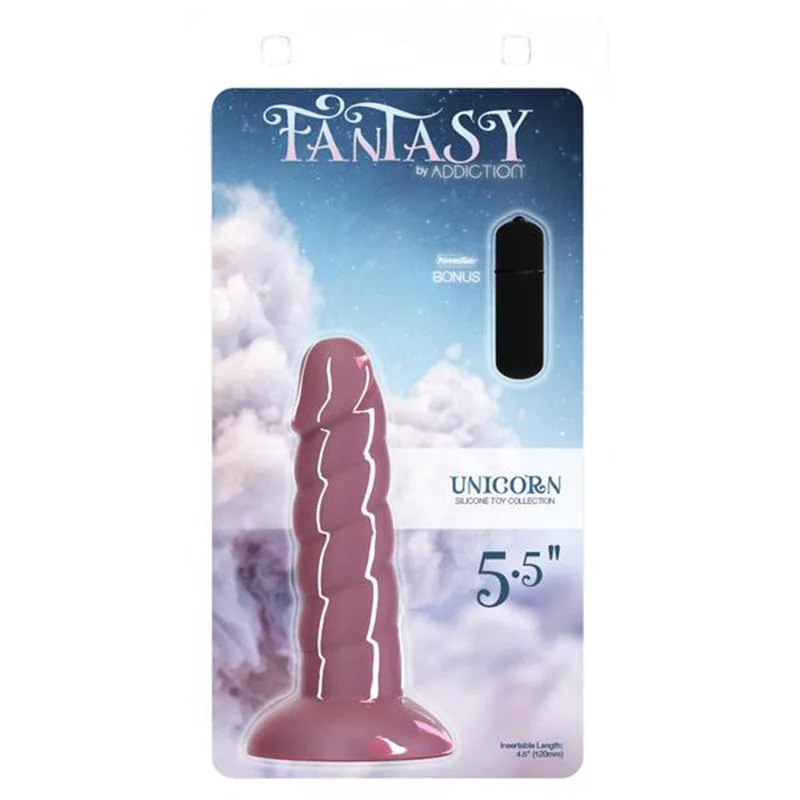 Enhanced Pleasure Masturbator-Addiction Unicorn Fantasy Dong  5.5in Pi