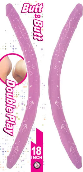 Affordable Masturbator Case-Butt To Butt Double Play Pink 18-Inch Bendable Double Dong