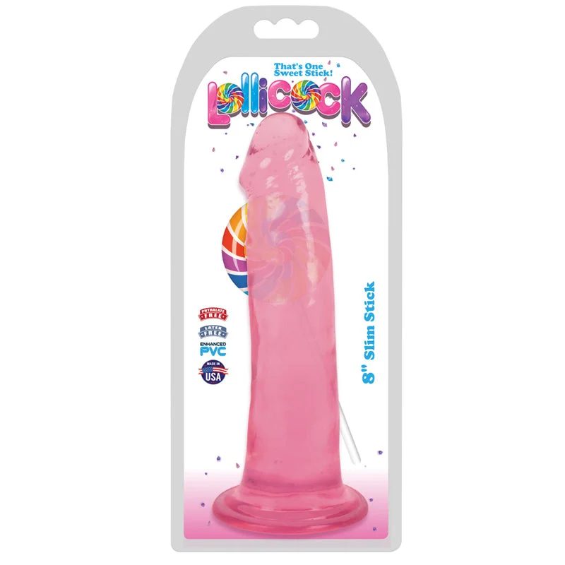 discreet clitoral stimulator for intense orgasms-8 Inch Slim Stick - Cherry Ice