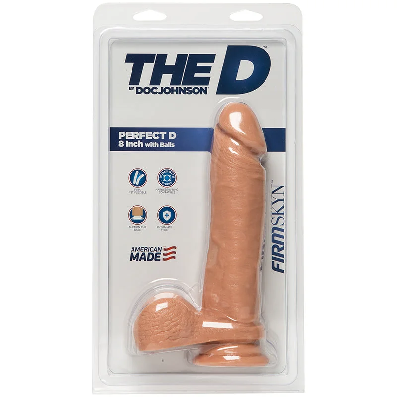 vibrating anal plug with textured surface for added sensation-The D Perfect 8in FIRMSKYN Vanilla