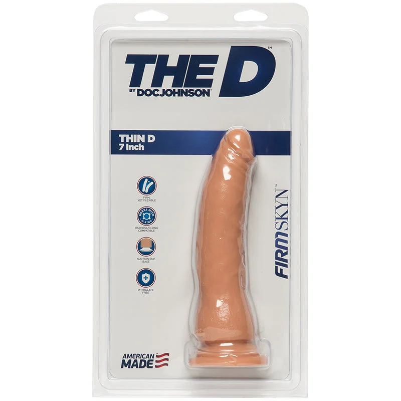 vibrating anal beads for smooth and comfortable play-The D Thin 7in Firmskyn Vanilla