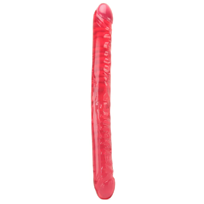 Personal Pleasure Masturbator-Crystal Jellies 18 Inch Double Dong in Pink